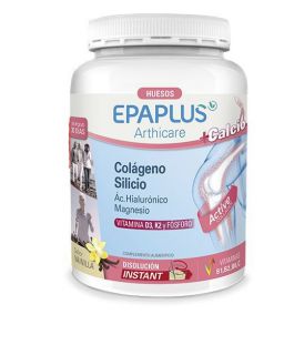 Epaplus Colágeno con Silicio, Calcio, Ácido Hialurónico, Magnesio en polvo Sabor Vainilla 383 g (30 días)