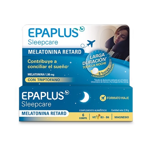 Epaplus Sleepcare Melatonina Retard Viaje 6 Comprimidos