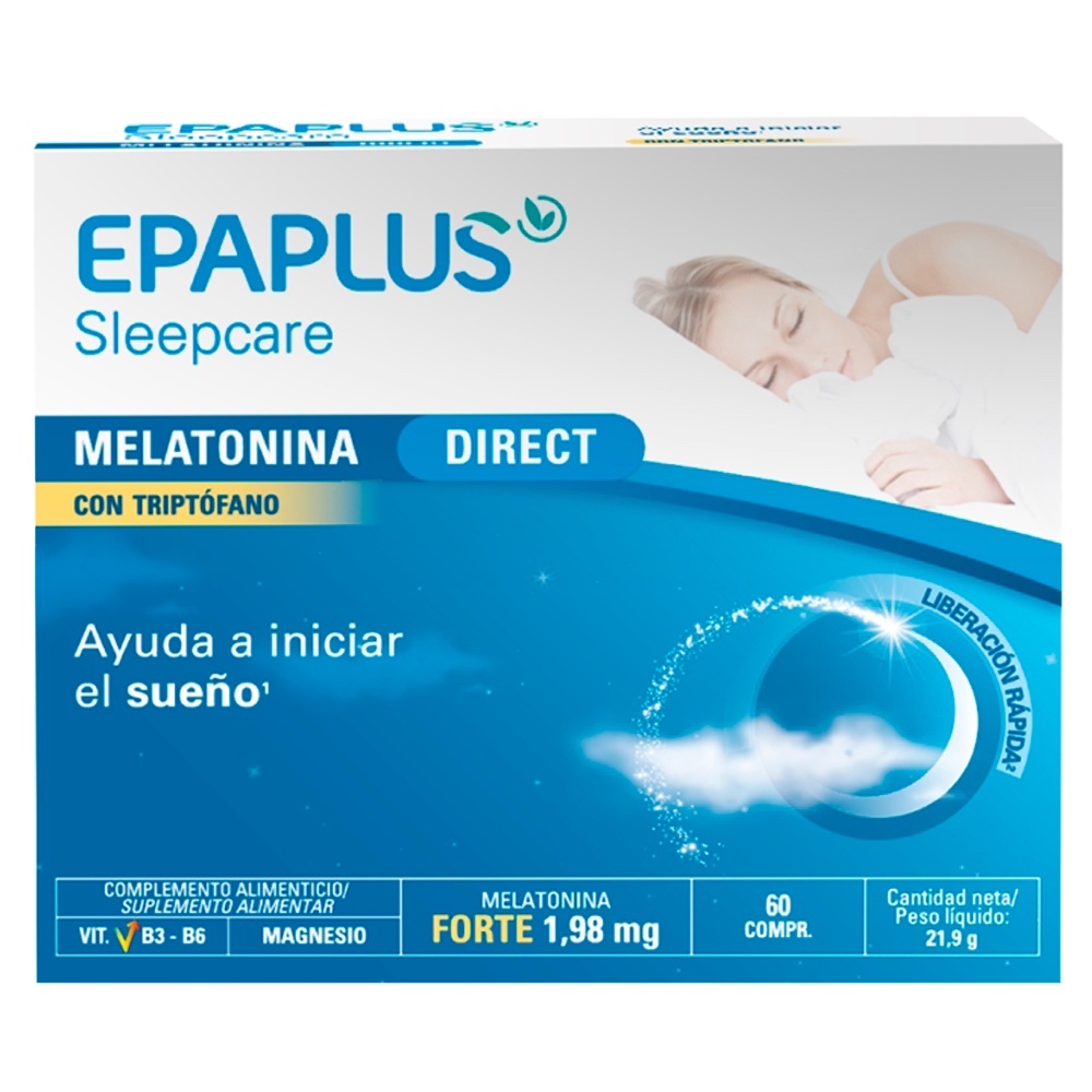 Epaplus Sueño Melatonina con triptófano 60 comprimidos