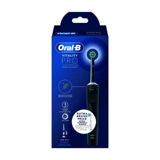 Oral-B Vitality Pro Cepillo Eléctrico Negro, 2 Cabezales De Recambio