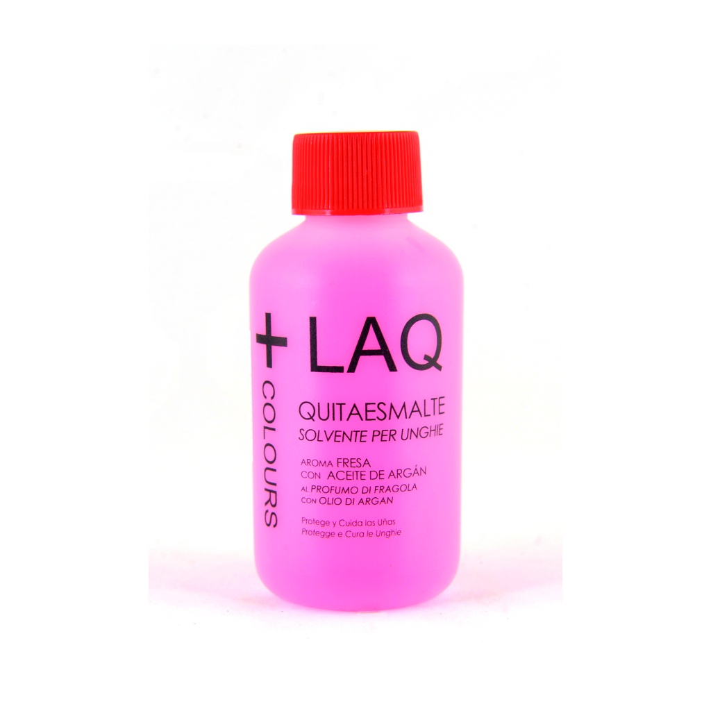 QUITAESMALES + ARGAN OIL AROMA FRESA 100 ml +LAQ COLOURS