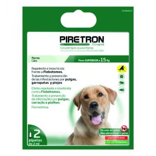 Piretron 715 mg/ml solución 2 ml Blister 2 pipetas