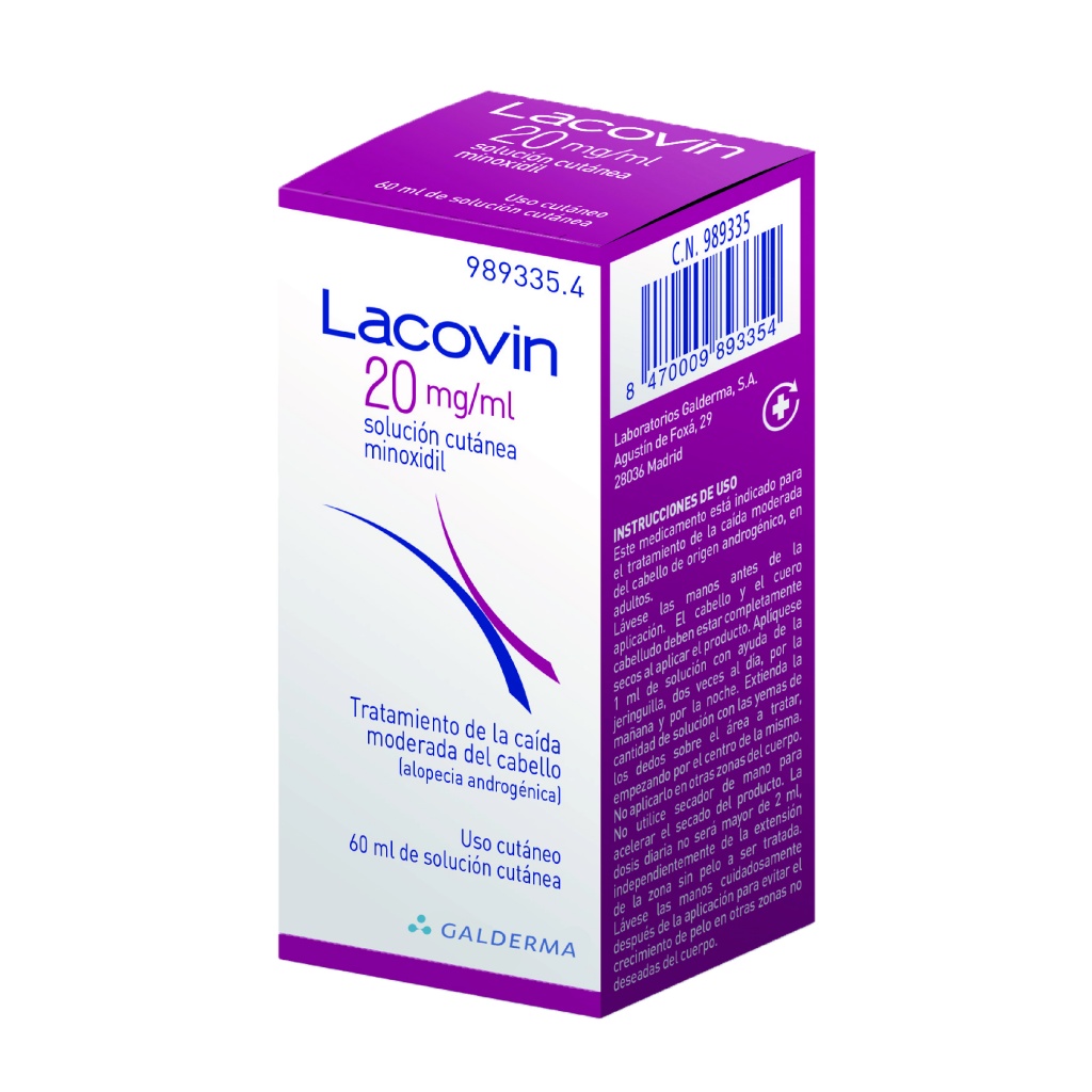 Lacovin 20 mg/ml Solución Cutánea 60 ml