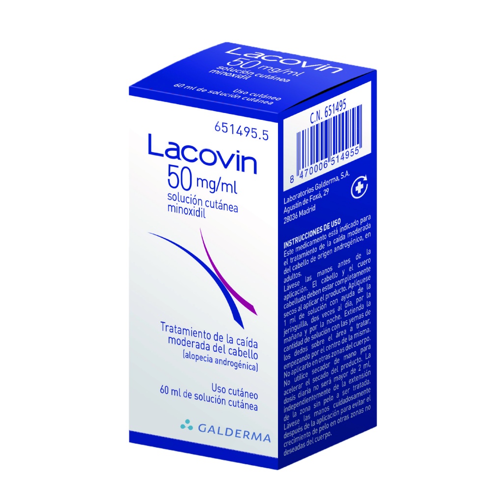Lacovin 50 mg/ml Solución Cutánea 60 ml