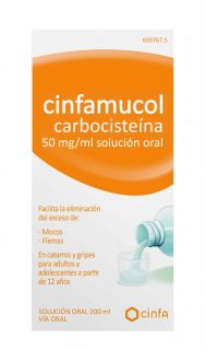 Cinfamucol Carbocisteina 50 mg/ml solución oral 200 ml
