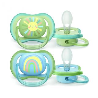 Philips Avent chupetes ultra air 0-6 m niño sol/arcoiris 2 uds