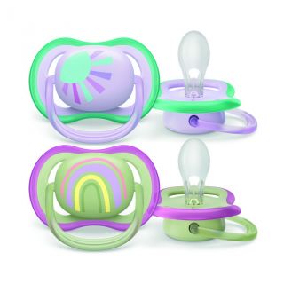 Philips Avent chupetes ultra air 0-6 m niña sol/arcoiris 2 uds