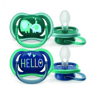 Philips Avent chupetes ultra air +18 m elefante/hello niño 2 uds