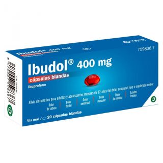 Ibudol 400 mg 20 cápsulas blandas