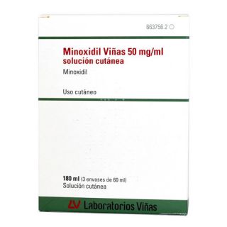 Minoxidil Viñas 50 Mg/Ml Solucion Cutanea 3 Frascos 60 Ml