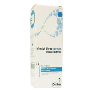 Minoxidil Biorga 50 Mg/Ml Solucion Cutanea 1 Frasco 60 Ml + 1 Accionador De Boquilla Y 1 Accionador Con Canula