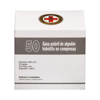 GRAN CRUZ Gasa Estéril 50 uds - sobres de 5ud