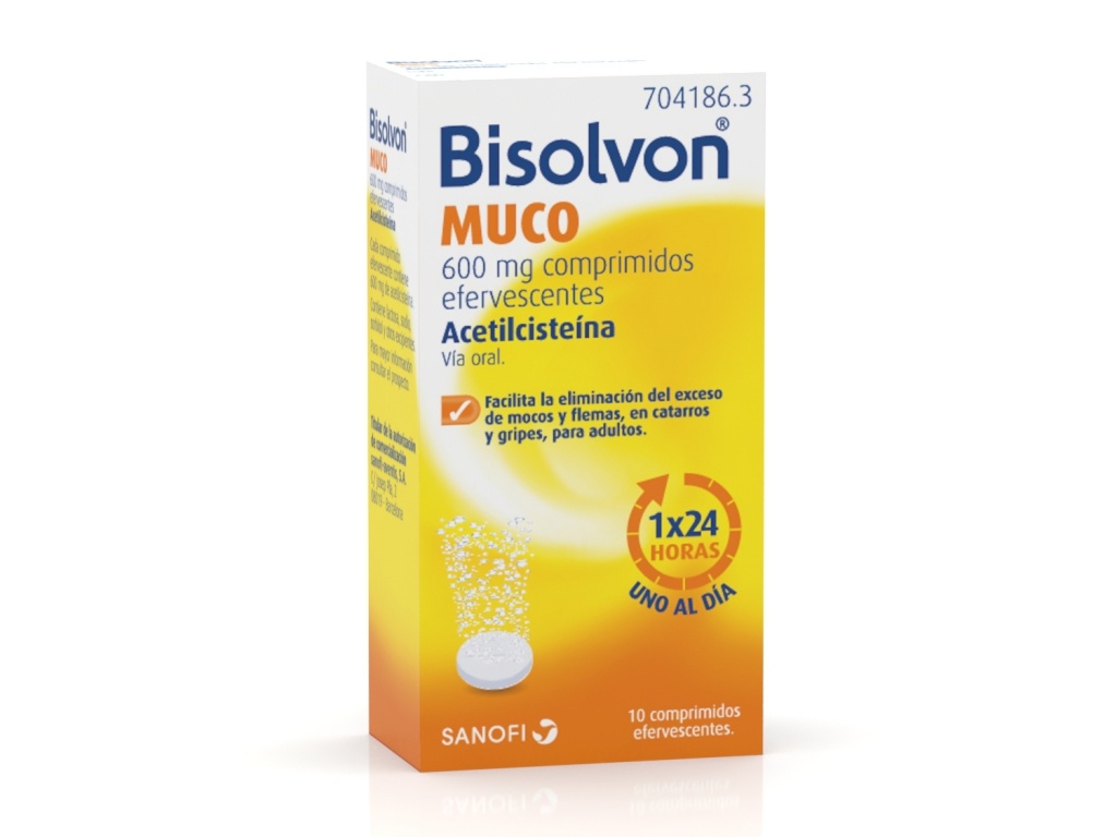 Bisolvon mucolítico 600 MG 10 comprimidos efervescentes