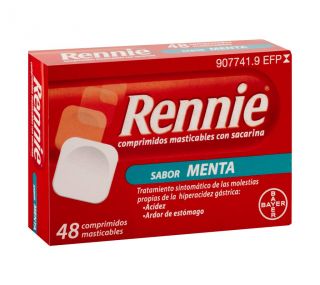 Rennie Sabor Menta con Sacarina 48 comprimidos