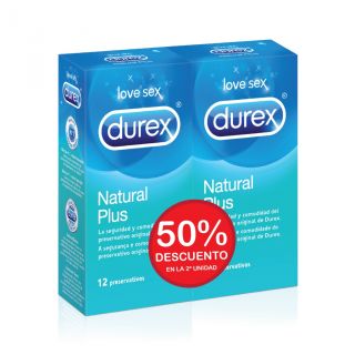 Durex Preservativos Duplo Natural Plus Easy On 12 Unidades