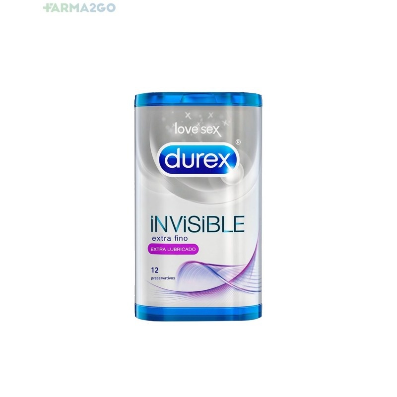 Durex Preservativos Invisible Extra Lubricante 12 Unidades