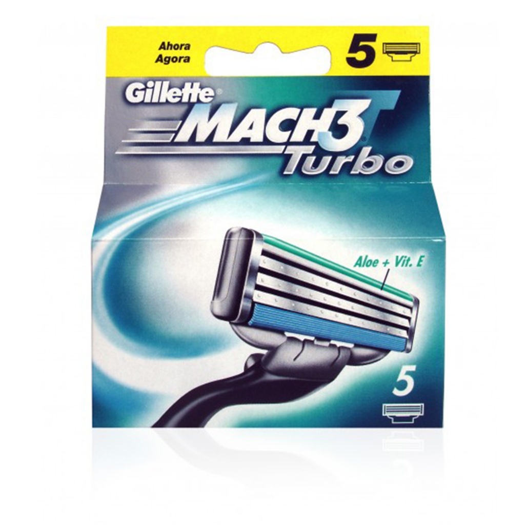 Comprar Gillette recambios Mach-3 turbo 5 unidades Gillette recambios Mach-3 turbo 5 unidades