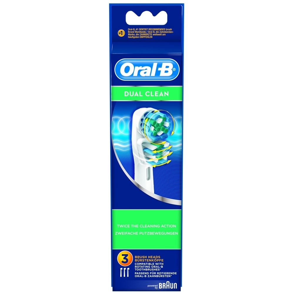 Oral-B recambio cepillo eléctrico dual action EBI-417 3 unidades