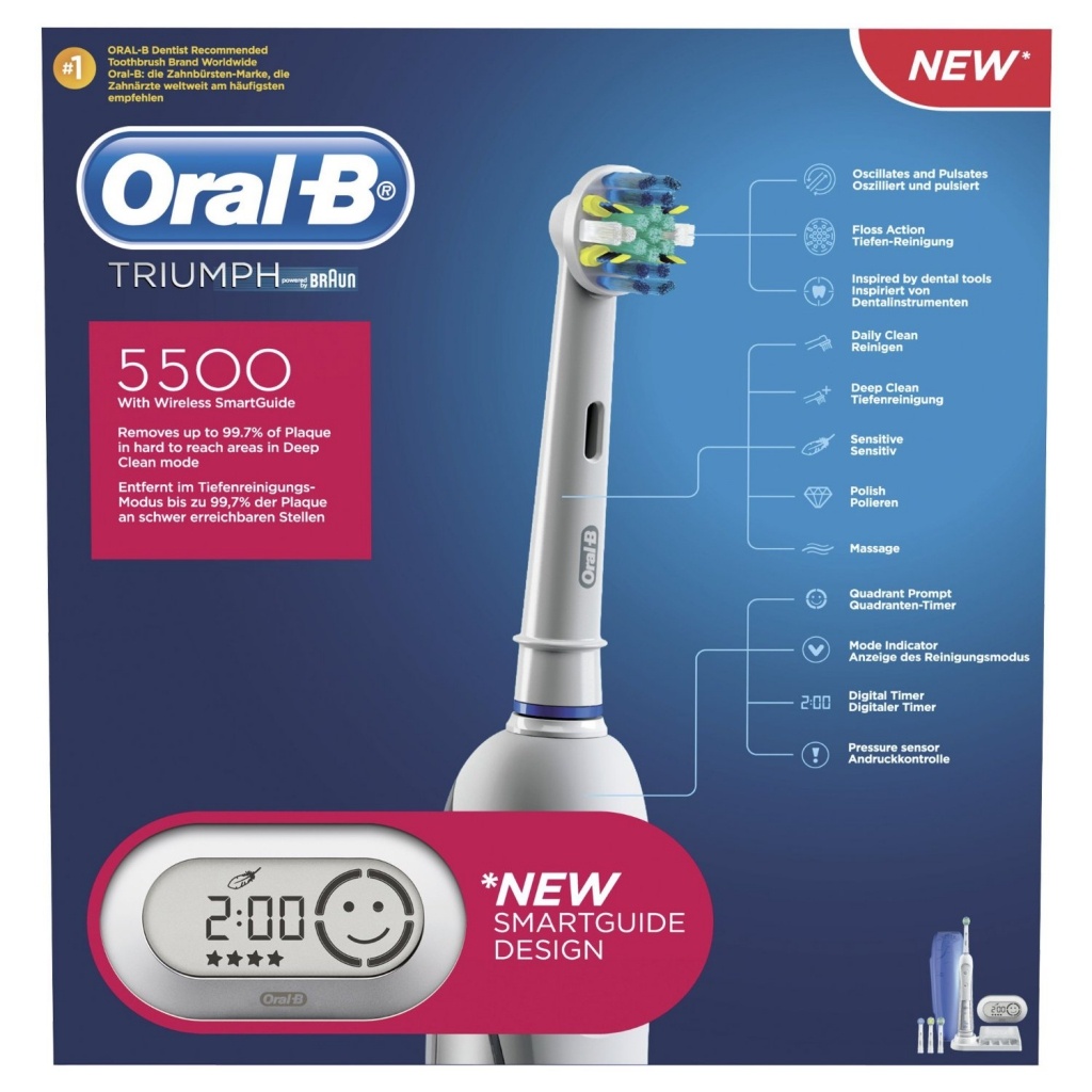 Oral-B cepillo electrico triumph 5500 smartguide