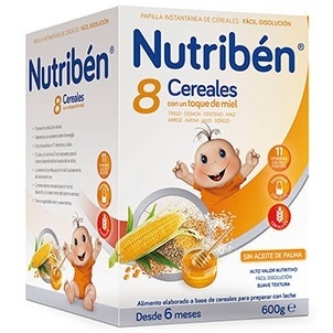 Nutriben Papilla 8 Cereales y Miel 600 g