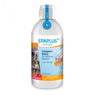 Epaplus colágeno con Silicio, Ácido Hialurónico Bebible Sabor Frambuesa 1L (25 días)