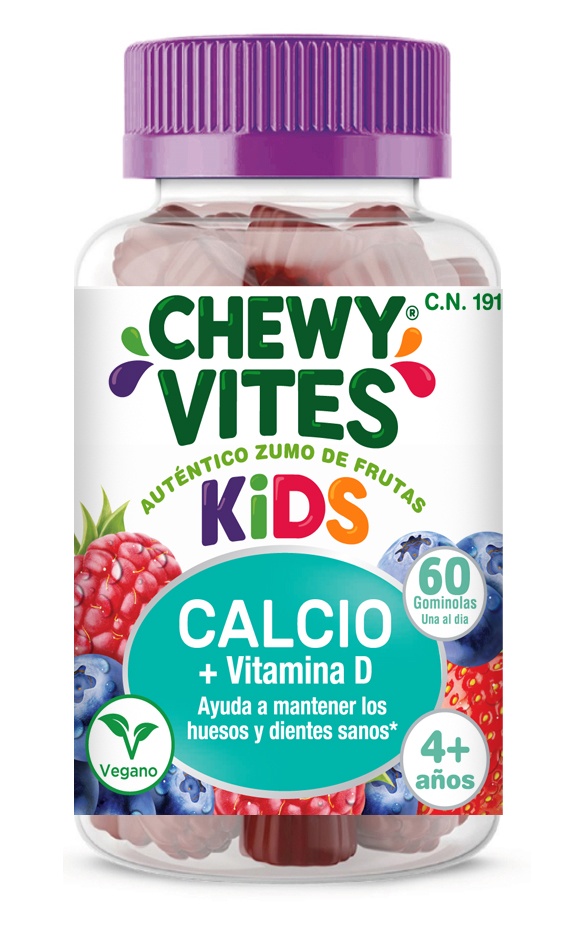Chewy Vites kids Calcio y Vitamina D 60 unidades