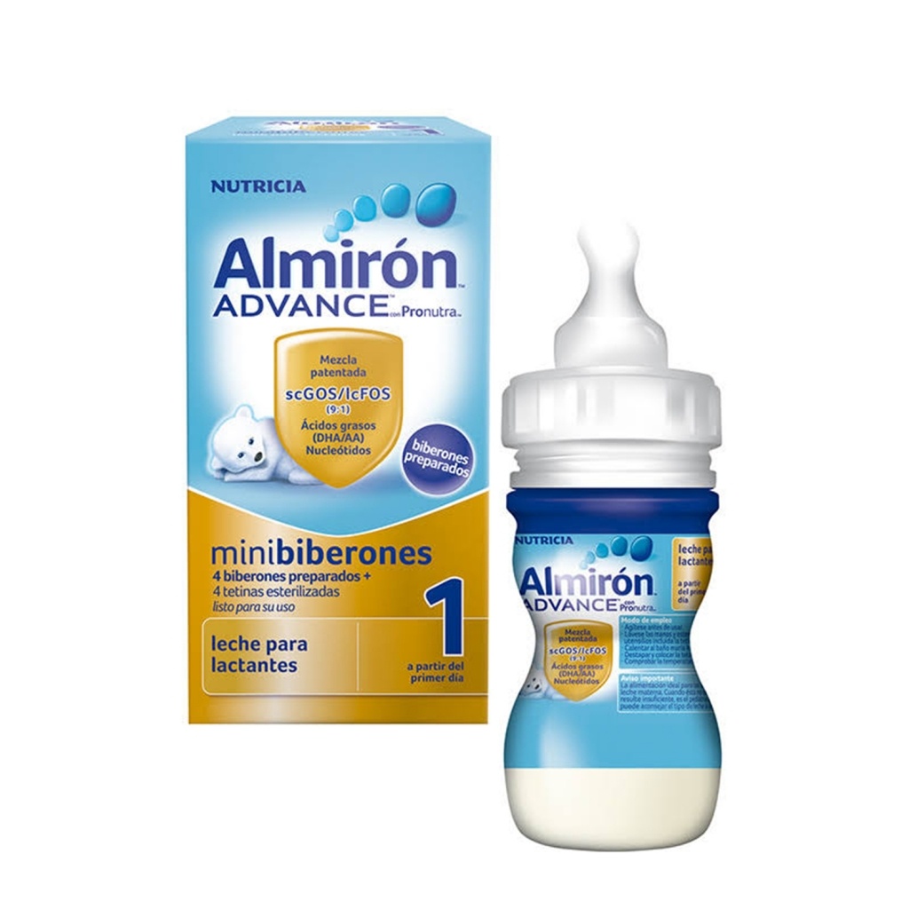 Almirón Advance con Pronutra Minibiberones 4 unidades 280 ml