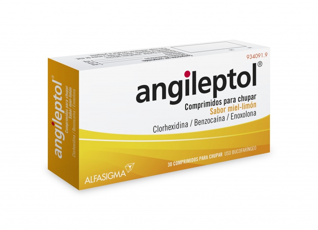 Angileptol 30 comprimidos miel y limón