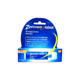 Zovicrem labial 50 mg/g crema 2 g con bomba dosificadora