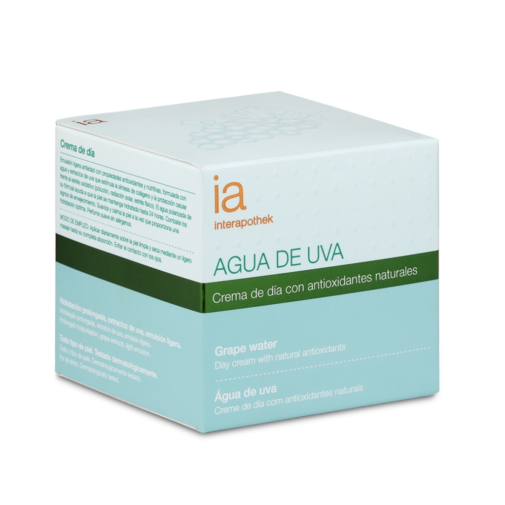 Interapothek Crema día agua de uva 50ml.