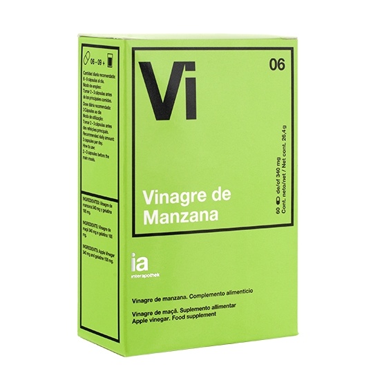 Interapothek Vinagre de manzana 60 cápsulas 340 mg