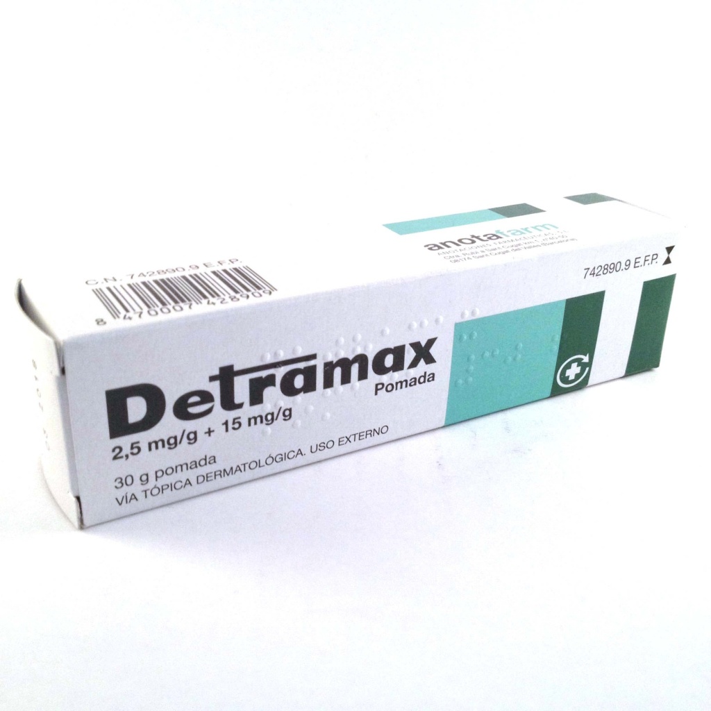 Detramax 2.5/15 mg/g pomada 30 g