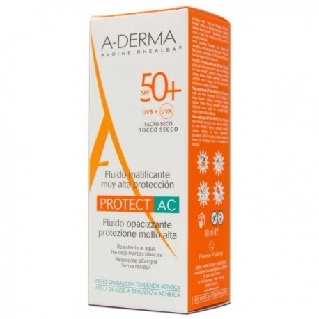 Aderma Protect-Ac Fluid Matificante 50+ 40 Ml