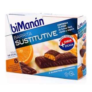 Bimanan Barritas Chocolate y Naranja 8 Uds