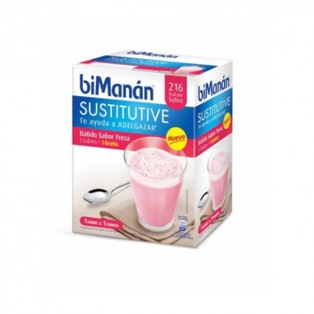 Bimanan Batido De Fresa 55 G X 6 Sobres