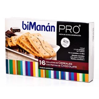 Bimanan Pro Galletas de Cereales con Perlas de Chocolate 16 Uds