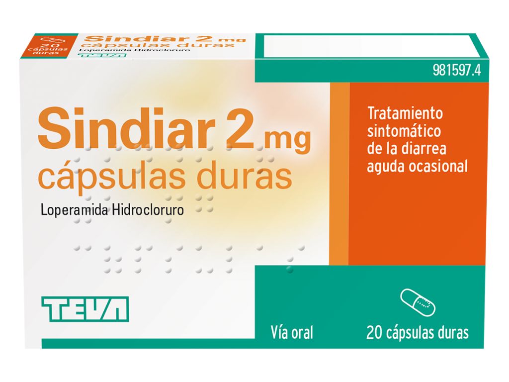 Sindiar 2 mg 20 capsulas