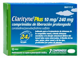 Clarityne Plus 10 mg/240 mg 7 comprimidos