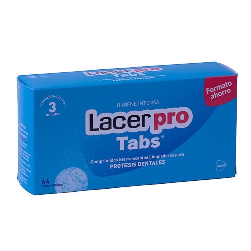 Lacer Pro Tabs Limpieza Prótesis 64 Comprimidos
