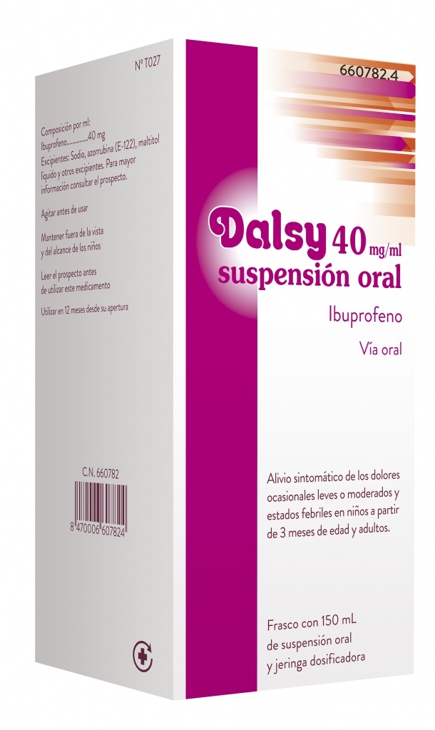 Dalsy 40 mg Ibuprofeno en suspensión oral 150 ml