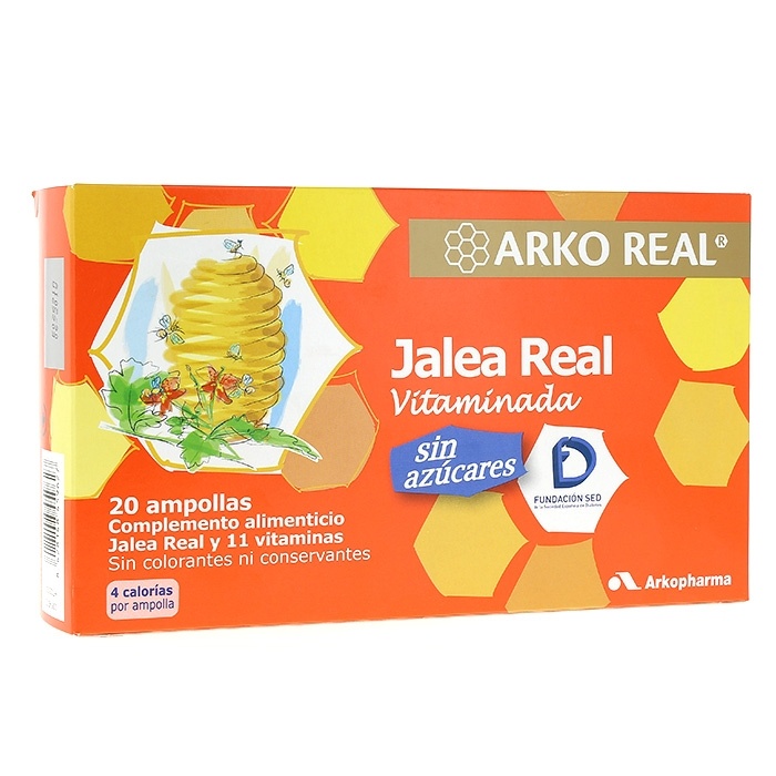 Arkoreal Jalea+Vitaminada Sin Azúcar 15 Ml 20 Ampollas