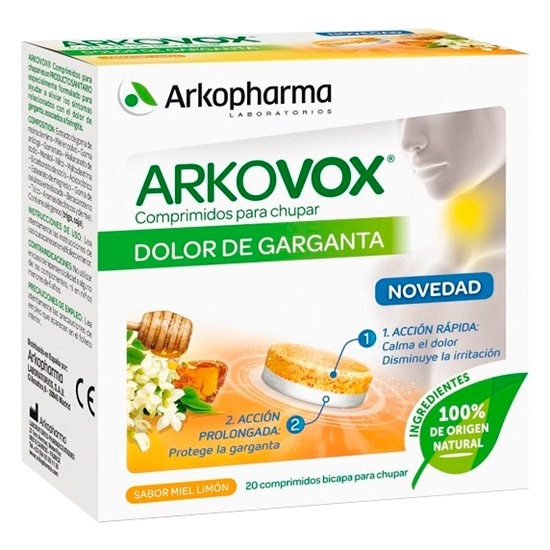 Arkovox Dolor Garganta 20 Comprimidos