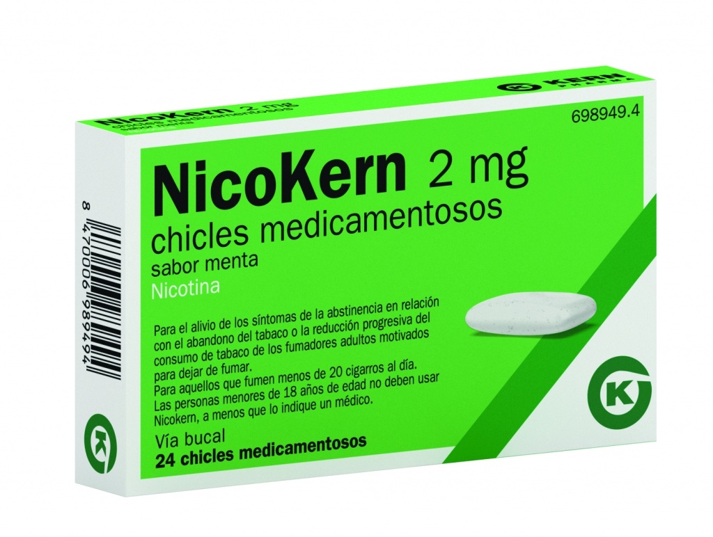 Nicokern 2 mg 24 chicles sabor menta