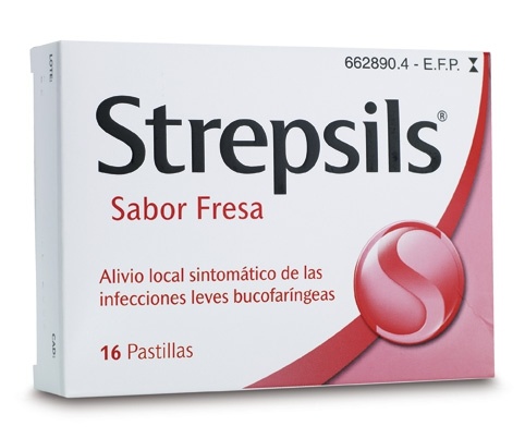 Strepsils Fresa 16 pastillas para chupar