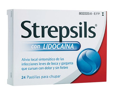 Strepsils con Lidocaina 24 pastillas para chupar - Mi Farmacia Preferida.