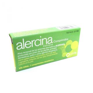 Alercina 10 mg Cetirizina 7 comprimidos