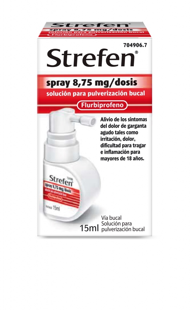 Strefen spray 8.75 mg solución bucal