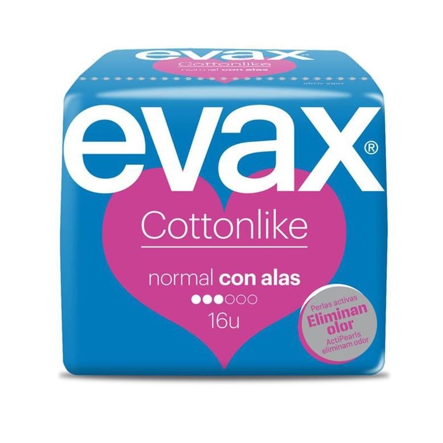 Compresas Evax Cottonlike Normal Alas 16 unidades