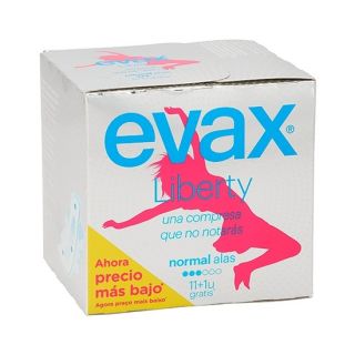 Compresas Evax Liberty Normal Alas 12 Unidades