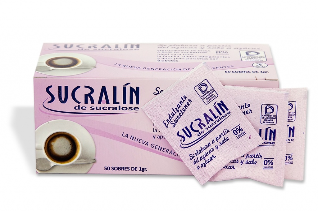 Sucralin sachets 1 g 5O unidades apto diabéticos